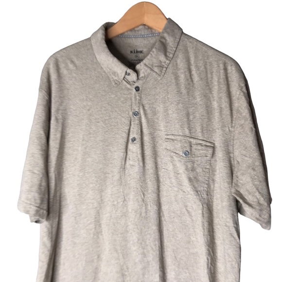 Kuhl Organic Cotton Polo Short Sleeve Wildfibre Button Down Collar Tan Men’s XL - Picture 2 of 15